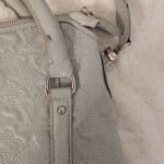 Luxurious Light Grey Empreinte Leather Antheia Ixia Handbag.
