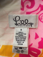 LILLY PULITZER Floral Patchwork Dress White Crochet Sz 8 NEW
