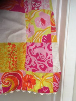 LILLY PULITZER Floral Patchwork Dress White Crochet Sz 8 NEW