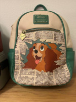 Loungefly Lady and The Tramp Newspaper Disney backpack