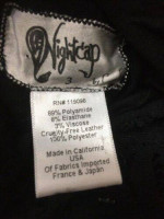 NIGHTCAP BLACK VEGAN LEATHER DRESS NEW