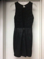 NIGHTCAP BLACK VEGAN LEATHER DRESS NEW