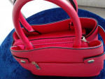 La Terre Fashion Red Satchel Pebbled Leather Handbag