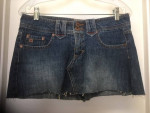DENIM BLUE JEAN CUT OFF MINI SKIRT Sz 5