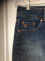 DENIM BLUE JEAN CUT OFF MINI SKIRT Sz 5
