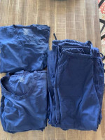 LOT OF 16 NAVY SCRUBS PANTS & TOPS 3XL, XL, MEDIUM