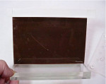Vintage Lucite Bathroom Set 1970s Brown & Clear 4 Pieces