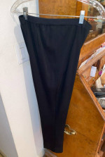 Ming Wang Tapered Silky Soft Knit Pants Black Size Medium