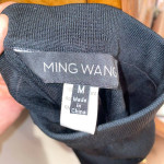 Ming Wang Tapered Silky Soft Knit Pants Black Size Medium