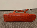 Authentic Flurla Sleek Handbag -Croc leather. Awesome condition!! Ital