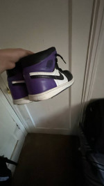 jordans black and purple