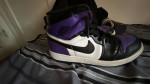 jordans black and purple