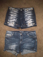 LOT of 2 jean SHORTS ASHLEY STEWART & ARYIA 22W