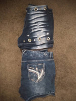 LOT of 2 jean SHORTS ASHLEY STEWART & ARYIA 22W