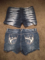 LOT of 2 jean SHORTS ASHLEY STEWART & ARYIA 22W