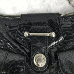 BOTKIER for TARGET BLACK PATENT SNAKE PURSE w CHAIN STRAP Never Used