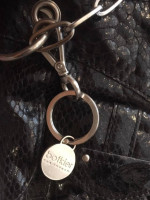 BOTKIER for TARGET BLACK PATENT SNAKE PURSE w CHAIN STRAP Never Used
