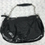 BOTKIER for TARGET BLACK PATENT SNAKE PURSE w CHAIN STRAP Never Used