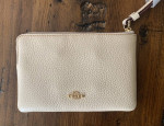 Coach Peanuts Corner Zip Wristlet With Snoopy & Friends Motif