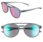 Nike Eyewear Kismet Round Sunglasses - Matte Cool Grey, Teal/Pink