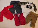 Baby Boy Clothes Lot 0-3 Month Winter Shirts Pants Jackets Romper Pjs
