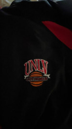 Ladies: NIKE “Lady Rebel’s Baskekball Team Jacket Red/Black Large Jacke