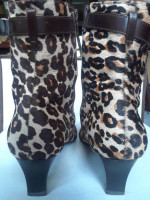 Franco Sarto Leopard booties size 8