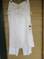 New w/Tags! Madison Studio 2-Piece Silky White Pantset