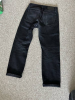 Made in USA Left field NYC Black Selvedge Jeans 32x30 + Uniqlo Selvedg