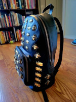 GUCCI Leather Marmont animal studs large backpack