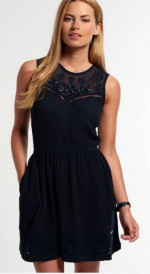 NWT SUPERDRY NAVY DRESS Sz LARGE NEW w TAGS