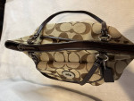 XL COACH F14658 SIGNATURE STRIPE DIAPER BABY BAG TOTE PURSE SHOULDER B