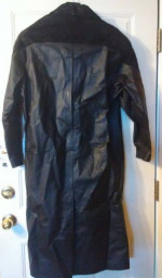 Long Leather Woman's Coat