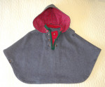 Vintage Child's Wool Cape, Detachable Hood & Chest Insert, Salzburg,