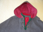 Vintage Child's Wool Cape, Detachable Hood & Chest Insert, Salzburg,