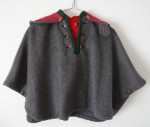 Vintage Child's Wool Cape, Detachable Hood & Chest Insert, Salzburg,