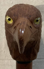 Solid Wood Carved Eagle Head Cane
