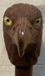 Solid Wood Carved Eagle Head Cane