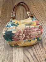 Cecconi PIero Floral Leather Italian Handbag
