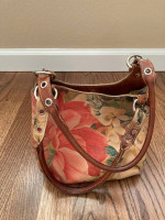 Cecconi PIero Floral Leather Italian Handbag