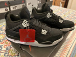 Air Jordan 4 Retro-Black Canvas