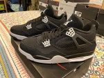 Air Jordan 4 Retro-Black Canvas