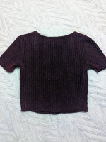 Maroon Cropped Tee Shirt