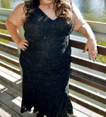 Black Sparkly Lace Mermaid Style Prom Dress 3x