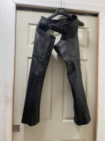 Women’s Leather Chaps with studs size XS