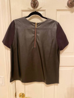 Michael Kors, black leather like shirt
