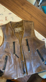 90's First Genuine Leather Mens L Vest