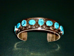 Beautiful Men’s Turquoise Cuff Bracelet by Silversmith Daniel Mike