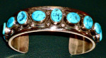 Beautiful Men’s Turquoise Cuff Bracelet by Silversmith Daniel Mike