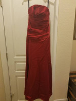 red, floor length Bridesmaid, Prom, formal Dress, size 4